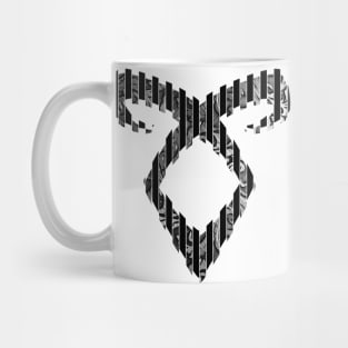 Shadowhunters rune / The mortal instruments - Angelic power rune (lines divided with metallic flowers texture) - Clary, Alec, Jace, Izzy, Magnus - Mundane Mug